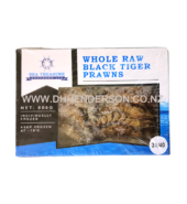 WHOLE RAW BLACK TIGER PRAWNS 31/40 800G